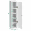 Costway Toilet Tissue Storage Tower Bathroom Storage Floor Cabinet W/ 4 Shelves -Costway GUEST b028f450 5156 4fd9 b111 435bf7fad5ab
