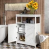 Costway Bathroom Floor Cabinet Free Standing Storage Organizer W/ Double Shutter Doors -Costway GUEST b057b7f8 140f 40c0 9820 d38b64925da5