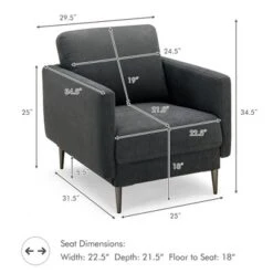 Costway Modern Upholstered Accent Chair Single Sofa Armchair Living Room Funiture WhiteGrey 16 Costway Modern Upholstered Accent Chair Single Sofa Armchair Living Room Funiture WhiteGrey -Costway GUEST b07c768f 44fc 4e8f a52c b60f524b36c8