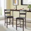 Costway 2-Pieces Bar Stools Counter Height Chairs W/ PU Leather Seat Espresso -Costway GUEST b0865c98 dc4e 4915 96f1 818bc022bd18