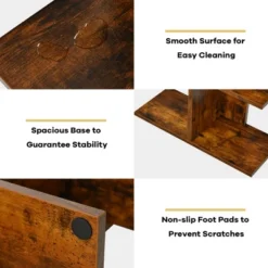 Costway 8-shelf Bookcase Freestanding Tree Shelf Display Storage Stand BlackWhite -Costway GUEST b086b196 b25e 4ee6 8c11 4b9b9d7ced37