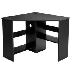 Costway Corner Computer Desk Triangle Writing Workstation W/ Storage Shelf WhiteBlack 22 Costway Corner Computer Desk Triangle Writing Workstation W/ Storage Shelf WhiteBlack -Costway GUEST b0eef7ca d32c 48ab aa48 5c6543008e05