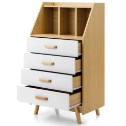 Costway 3-Cube Chest Of Drawers Storage Organizer 4-Drawer Dresser With Countertop -Costway GUEST b11302bf b430 4f8c 9886 fe35e0a64bc0
