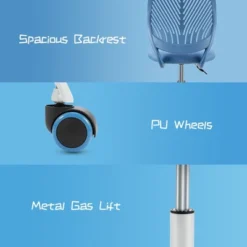 Costway Office Task Desk Armless Chair Adjustable Mid Back Swivel Study Chair RoseBlueTurquoisePurple -Costway GUEST b1525d18 9406 48e9 ab3d 1230c0039384