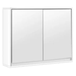Costway Wall Mounted Bathroom Medicine Cabinet Storage Cabinet Double Mirror Door Organizer Shelf White -Costway GUEST b1922529 c7e6 469f b83b e3ed6731d3b9