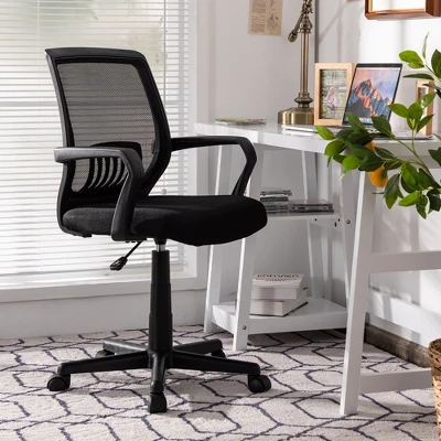 Costway Mid-Back Office Executive Chair Mesh Chair Height Adjustable W/ Lumbar Support 3 Costway Mid-Back Office Executive Chair Mesh Chair Height Adjustable W/ Lumbar Support