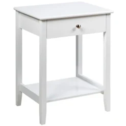 Costway Nightstand End Table Storage Display Bedroom Furniture Drawer Shelf Beside WhiteBrownGrey -Costway GUEST b32d0880 969d 4ac9 bd6f a8adc9f0b0ec