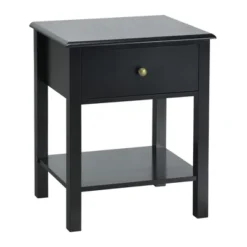 Costway End Table Nightstand Storage Display Drawer Shelf Beside Bedroom WhiteBlack -Costway GUEST b355b95b 6adb 4823 8a6b 456c3e293847