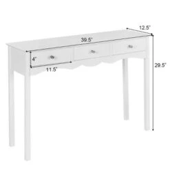Costway Console Table Hall Table Side Table Desk Accent Table 3 Drawers Entryway White 13 Costway Console Table Hall Table Side Table Desk Accent Table 3 Drawers Entryway White -Costway GUEST b544da82 60f3 444c b5e9 c9af0d1179f6