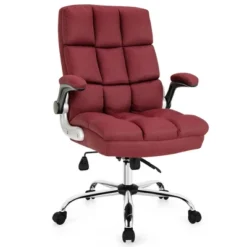 Costway High Back Big & Tall Office Chair Adjustable Swivel W/Flip-up Arm -Costway GUEST b58760c5 5b4e 4269 ab48 a9a4a56bf76d