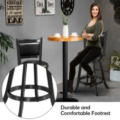 Costway 2PCS 24'' Swivel Counter Stool Dining Chair Upholstered Seat Black 17 Costway 2PCS 24'' Swivel Counter Stool Dining Chair Upholstered Seat Black -Costway GUEST b5954ac9 a87f 4609 a350 849b382c7436