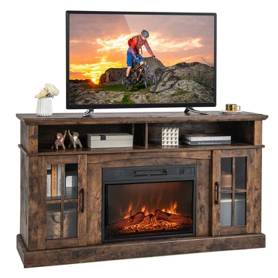 Costway 58" Fireplace TV Stand W/ 1400W Electric Fireplace For TVs Up To 65 Inches 12 Costway 58" Fireplace TV Stand W/ 1400W Electric Fireplace For TVs Up To 65 Inches - Image 10