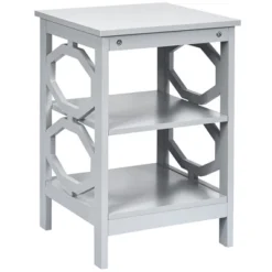 Costway 3-tier Nightstand Sofa Side End Accent Table Storage Display Shelf WhiteBlackEspressoGrey -Costway GUEST b6633136 4ce4 4c87 ac14 f0d4102a1267