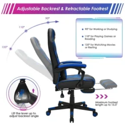 Costway Massage Gaming Chair Racing Recliner Computer Desk Chair W/Footrest -Costway GUEST b7b11b47 645a 4cdf 8cf4 c7797c44cd98