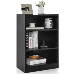 Costway 3-Tier Bookcase Open Multipurpose Display Rack Cabinet With Adjustable Shelves Black/Brown 22 Costway 3-Tier Bookcase Open Multipurpose Display Rack Cabinet With Adjustable Shelves Black/Brown -Costway GUEST b7f19b4f f9c8 4e6f b819 0a9ee256e3c3