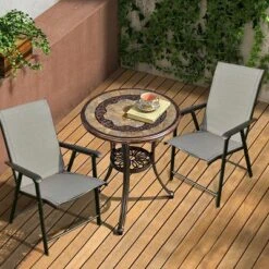 Costway 2PCS Folding Chairs Steel Frame Patio Garden Outdoor W/ Armrest & Footrest -Costway GUEST b84bc05e b3c3 4ea9 afe3 e3f1d189d9de