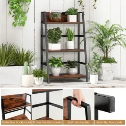Costway 2PC 3-Tier Ladder Bookshelf Industrial Storage Rack Bookcase Plant Display Shelf -Costway GUEST b8aaf751 d895 411c 9954 7fb8ef05745e