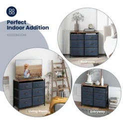 Costway 6-Drawer Dresser Organizer Closet Storage Cabinet With Foldable Fabric Drawer -Costway GUEST b90cc758 cb54 42e4 9907 e36bc03bb388