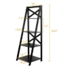 2 Pcs 4-Tier Ladder Shelf Bookshelf Bookcase Storage Display Leaning Home Office -Costway GUEST b920b081 1a35 4dfd 8e6b 98c7b13a5050