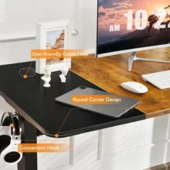 55''x28'' Electric Standing Desk Height Adjustable Sit Stand Desk W/USB Port BrownBlack -Costway GUEST b952e993 cf25 4484 b42f 9d6950527773