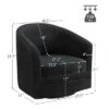 Costway Modern Swivel Barrel Chair Upholstered Velvet Armchair With Metal Base -Costway GUEST b999a73e 6f2a 4824 9cbd 4ddb01ae8c95