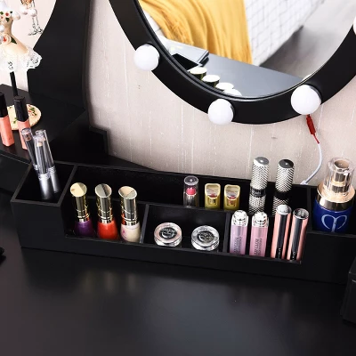 Costway Vanity Table Set W/10 Light Bulbs And Touch Switch Makeup Dressing Table 7 Costway Vanity Table Set W/10 Light Bulbs And Touch Switch Makeup Dressing Table - Image 5