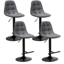 Costway Adjustable Bar Stools Swivel Counter Height Linen Chairs With Back Gray 22 Costway Adjustable Bar Stools Swivel Counter Height Linen Chairs With Back Gray -Costway GUEST b9b0bc53 13ab 4339 b3eb a7f9afdbc624