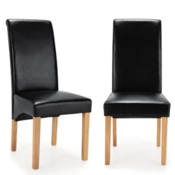 Set Of 2 Dining Chairs Upholstered Padded Side Chairs W/ Rubber Wood Legs BlackBeige -Costway GUEST b9c7c05c be3f 4ed1 aa21 dc9616da40b7
