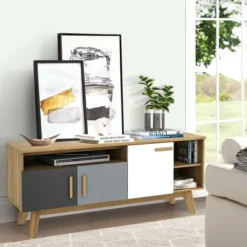 Costway TV Stand For TVs Up To 65'' Entertainment Center Console W/ Adjustable Shelf -Costway GUEST ba41f0a6 5cd2 4824 9c87 df6e68abfc18