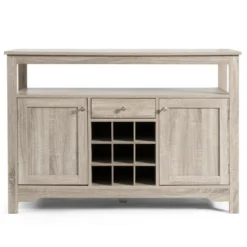 Costway Buffet Server Sideboard Wine Cabinet Console Table Grey Home