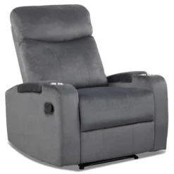 Costway Recliner Chair Single Sofa Lounger With Arm Storage & Cup Holder CoffeeGreyBrown 25 Costway Recliner Chair Single Sofa Lounger With Arm Storage & Cup Holder CoffeeGreyBrown -Costway GUEST bad88703 e646 4d3d b2e8 eb08711d75b1