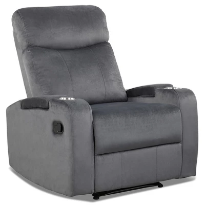 Costway Recliner Chair Single Sofa Lounger With Arm Storage & Cup Holder CoffeeGreyBrown 14 Costway Recliner Chair Single Sofa Lounger With Arm Storage & Cup Holder CoffeeGreyBrown - Image 12