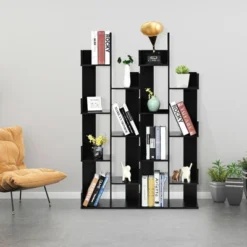 Costway 8-Tier Bookshelf Bookcase W/8 Open Compartments Space-Saving Storage Rack White/Black -Costway GUEST baeb1103 94b2 4dc7 ab51 8c4bf6802440