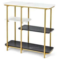 Costway 4 Tier Console Table Accent Buffet Storage Shelf Modern Steel Frame For Entrance -Costway GUEST bb36d0a4 37c1 4822 a411 e3732a6156e8