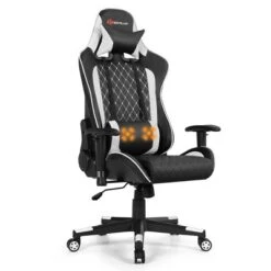 Costway Gaming Chair Reclining Racing Chair W/Lumbar Support And Headrest White -Costway GUEST bc181b68 4570 4aa6 9395 d5c335e90710 1