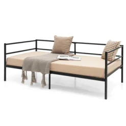 Costway Twin Daybed Sofa Bed Frame Metal Platform With Headboard For Guest - Living Room -Costway GUEST bc5f6688 8d3e 484b 981c 2247c785e715
