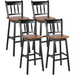 Costway Set Of 4 Swivel Bar Stools 30.5'' Pub Height Dining Bar Chairs CreamBlack 18 Costway Set Of 4 Swivel Bar Stools 30.5'' Pub Height Dining Bar Chairs CreamBlack -Costway GUEST bcb5995a 4ef7 4833 aa0f 1c9fac96f386