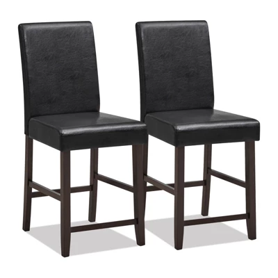 Costway Set Of 2/4 Bar Stools 25inch Counter Height Barstool Pub Chair W/Rubber Wood Legs 13 Costway Set Of 2/4 Bar Stools 25inch Counter Height Barstool Pub Chair W/Rubber Wood Legs - Image 11