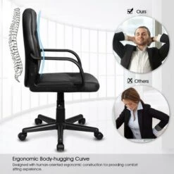 Costway Ergonomic Mid-Back Executive Office Chair Swivel Computer Desk Task Chair New -Costway GUEST be1564a7 41e3 4a94 9198 7d61ee2b24ab