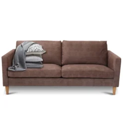 Costway Modern Fabric Couch Sofa Love Seat Upholstered Bed Lounge Sleeper 2-Seater Brown -Costway GUEST be3bdb2d 0d62 4956 bdf7 55295b77b56c