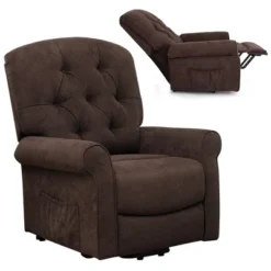 Costway Power Lift Recliner Chair Sofa For Elderly W/ Side Pocket & Remote Control BlackBrown 21 Costway Power Lift Recliner Chair Sofa For Elderly W/ Side Pocket & Remote Control BlackBrown -Costway GUEST be4d1337 33ea 4677 a777 f5a41d27d448