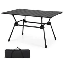 Costway Heavy-Duty Aluminum Camping Table, Folding Outdoor Picnic Table With Carrying Bag -Costway GUEST be4dee62 aff3 4ccb 844e 67d99a0e1c96