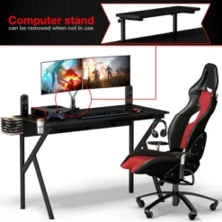 Costway Gaming Desk Computer Desk PC Table Workstation With Cup Holder & Headphone Hook -Costway GUEST be964aa6 932f 445d 8e43 70812dcd6598