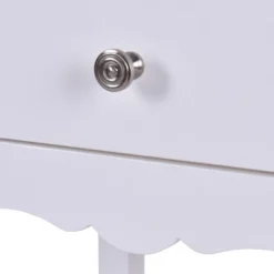 Costway 2 PCS Side Table End Accent Table Night Stand W/ 2 Drawers White -Costway GUEST bf13495e 5fd7 4149 8b8f d35fd67451b1