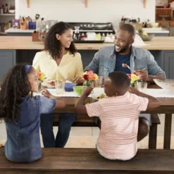 3pcs Dining Set Modern Studio Collection Table With 2 Benches Wood Legs Coffee -Costway GUEST c07a11e7 c72c 4fa1 a69a 27447008c2b9