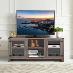 Costway TV Stand Entertainment Center For TV's Up To 65'' W/ Storage Cabinets Deep Taupe 13 Costway TV Stand Entertainment Center For TV's Up To 65'' W/ Storage Cabinets Deep Taupe -Costway GUEST c09a6332 3775 46bb b859 6984ad189dc4