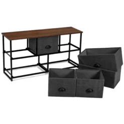 Costway 5 Drawers Dresser Storage Unit Side Table Display Organizer Dorm Room Wood Black -Costway GUEST c09f3ce6 884f 4879 8770 8f88b9759b5c