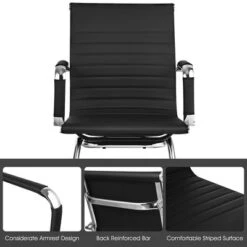 Costway Set Of 4 Office Chairs Waiting Room Chairs For Reception Conference Area -Costway GUEST c0fb59ae 1159 4f72 9793 9ddd35d17a50