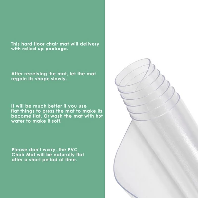 Costway 47'' X 59'' PVC Chair Floor Mat Home Office Protector For Hard Wood Floors 4 Costway 47'' X 59'' PVC Chair Floor Mat Home Office Protector For Hard Wood Floors - Image 3