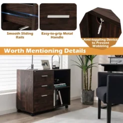 Costway 3-Drawer Wood File Cabinet Mobile Lateral Printer Stand With Open Storage Shelves 15 Costway 3-Drawer Wood File Cabinet Mobile Lateral Printer Stand With Open Storage Shelves -Costway GUEST c134d3e6 9c7e 43fd 8900 194dae5eb77a